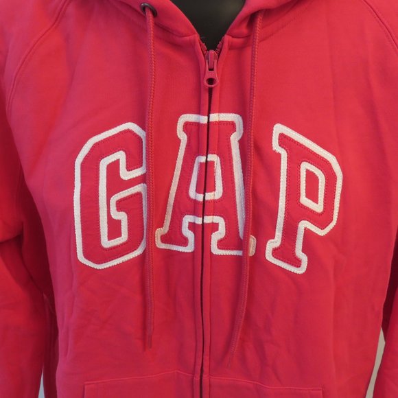 GAP:  GAP Logo Pink Zip-Up Hoodie with Pockets - Picture 2 of 5